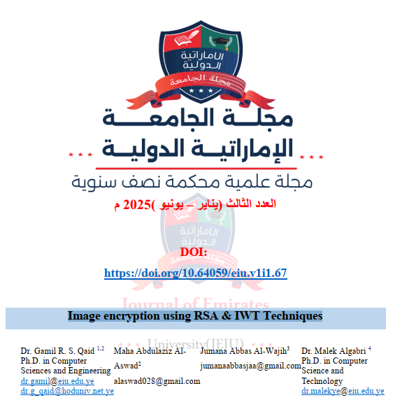 Image encryption using RSA & IWT Techniques